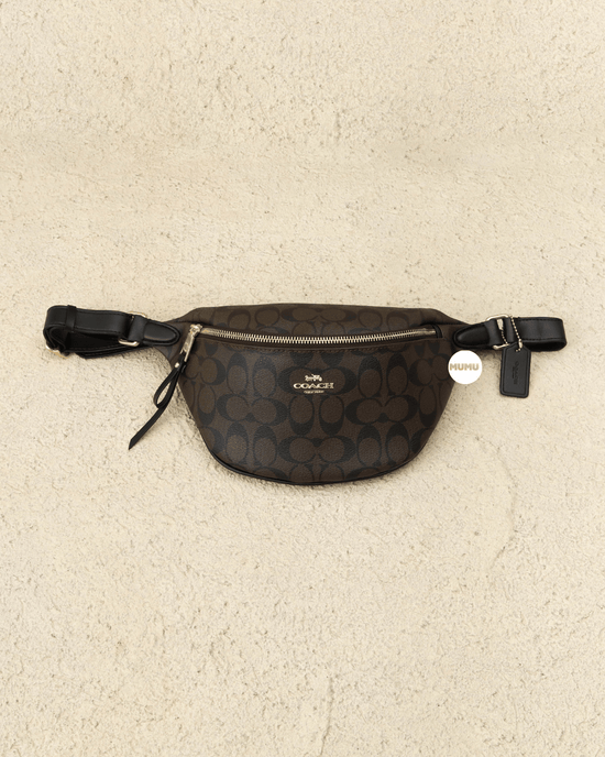 Belt Bag In Signature Canvas Brown Black