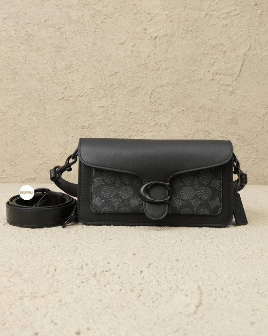 Tabby Shoulder Bag 20 In Signature Canvas Charcoal