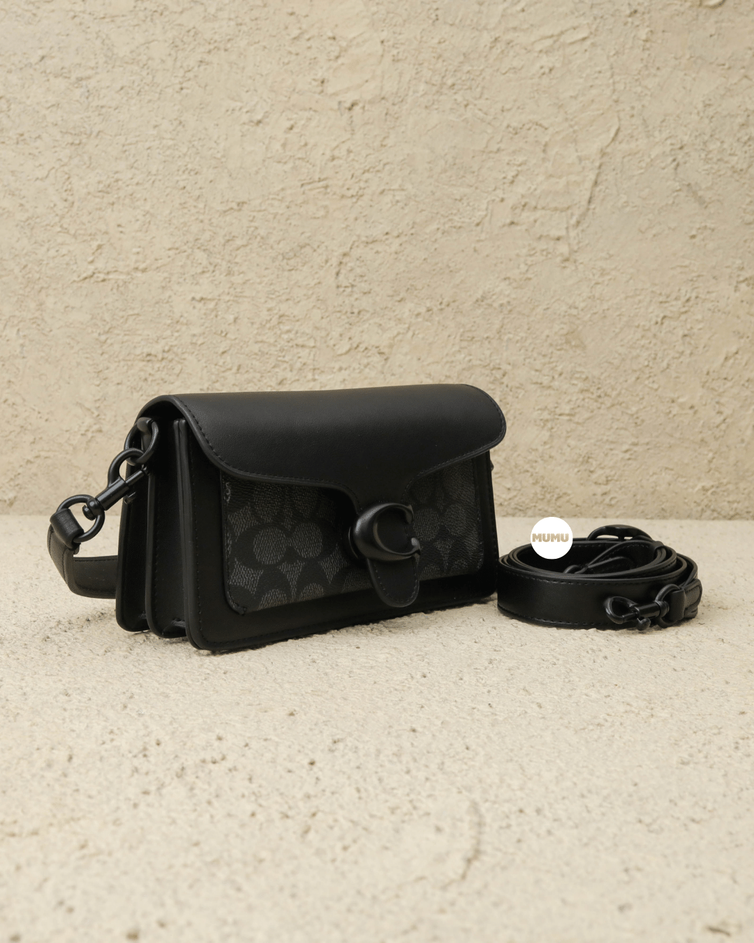 Tabby Shoulder Bag 20 In Signature Canvas Charcoal