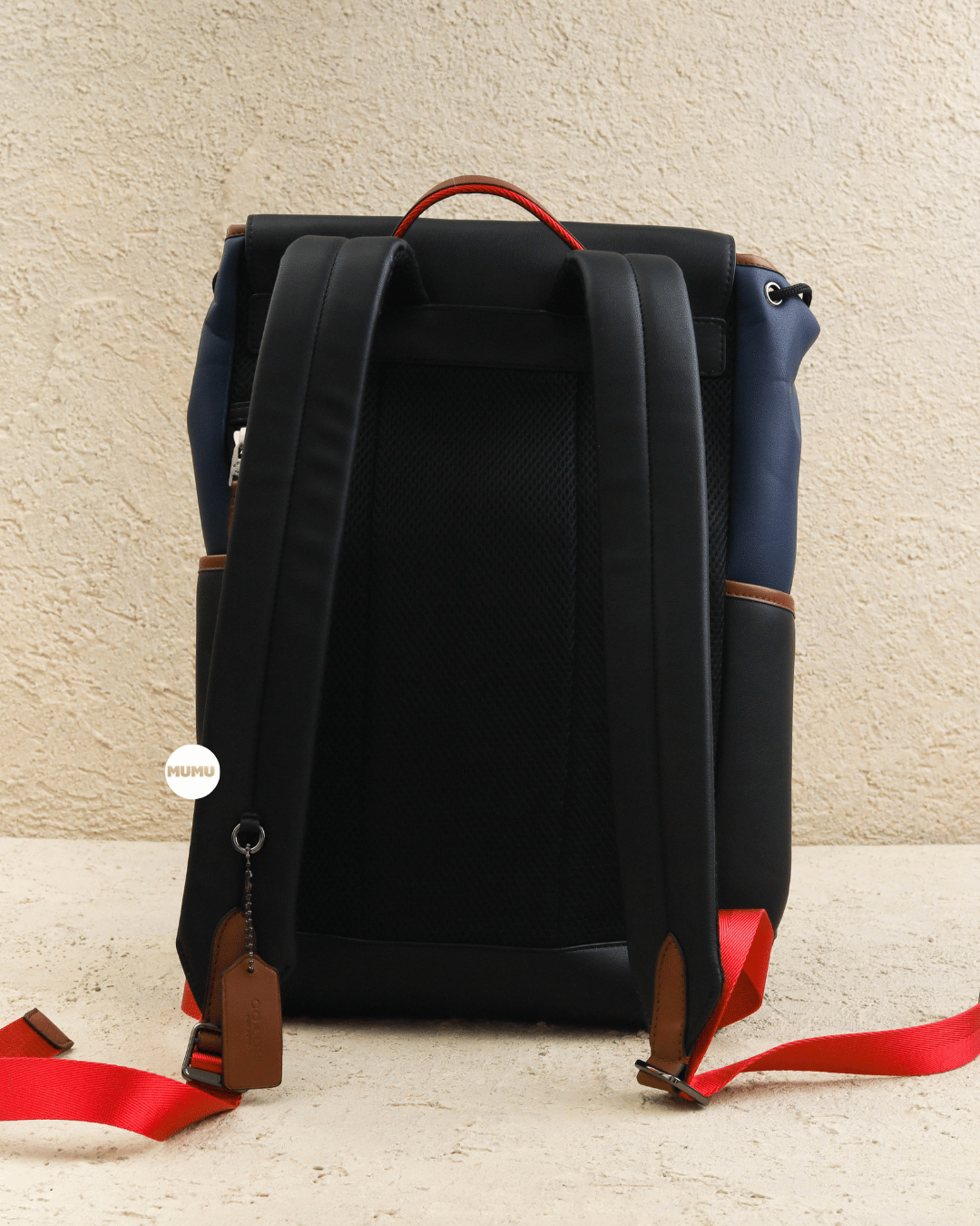 Track Backpack In Colorblock Signature Canvas Charcoal Midnight Multi