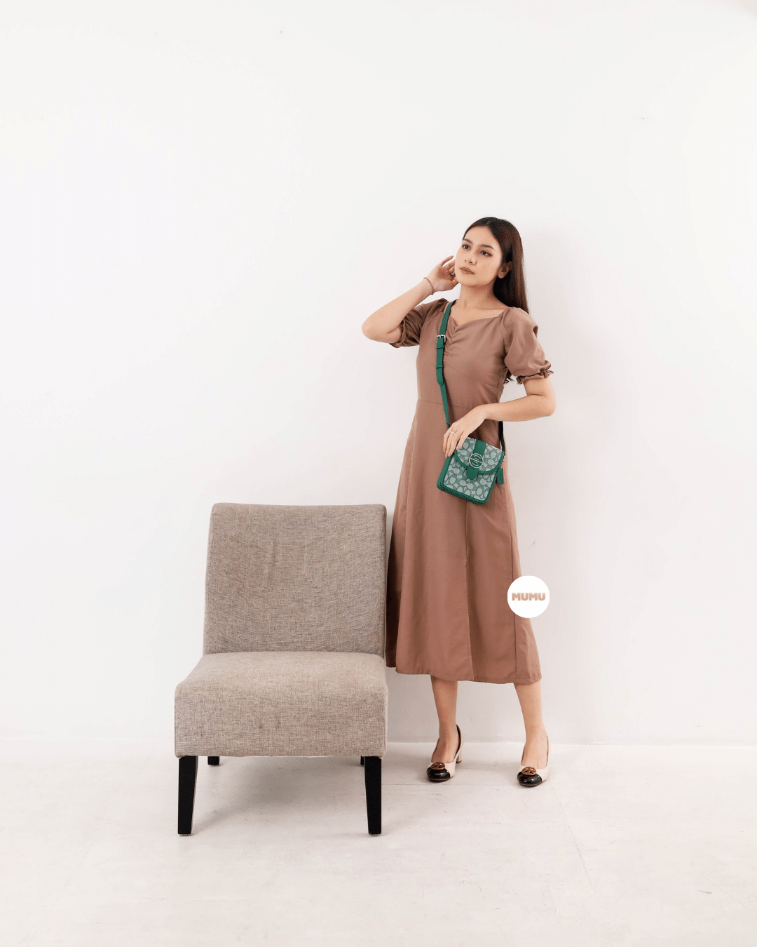 North South Lonnie Crossbody In Signature Jacquard Green