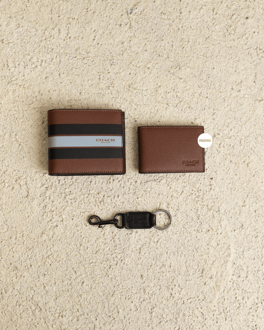 COACH Trigger Snap Key Ring in Brown for Men