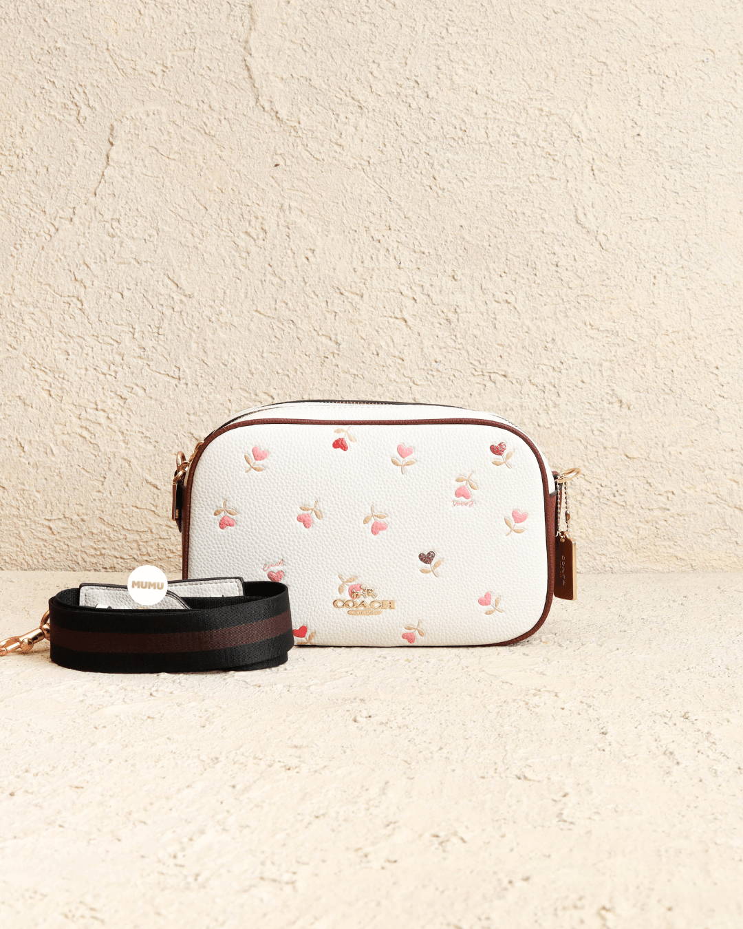 COACH Jes Crossbody Bag With Heart Floral Print