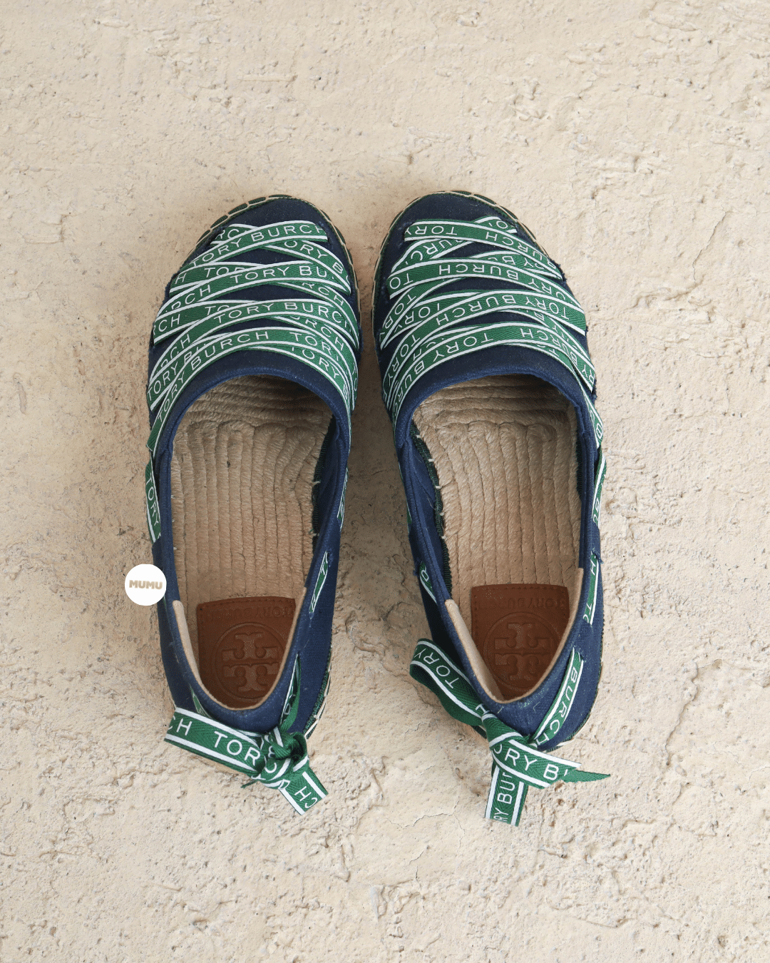 Logo Grosgrain Espadrille Perfect Navy - Malachite