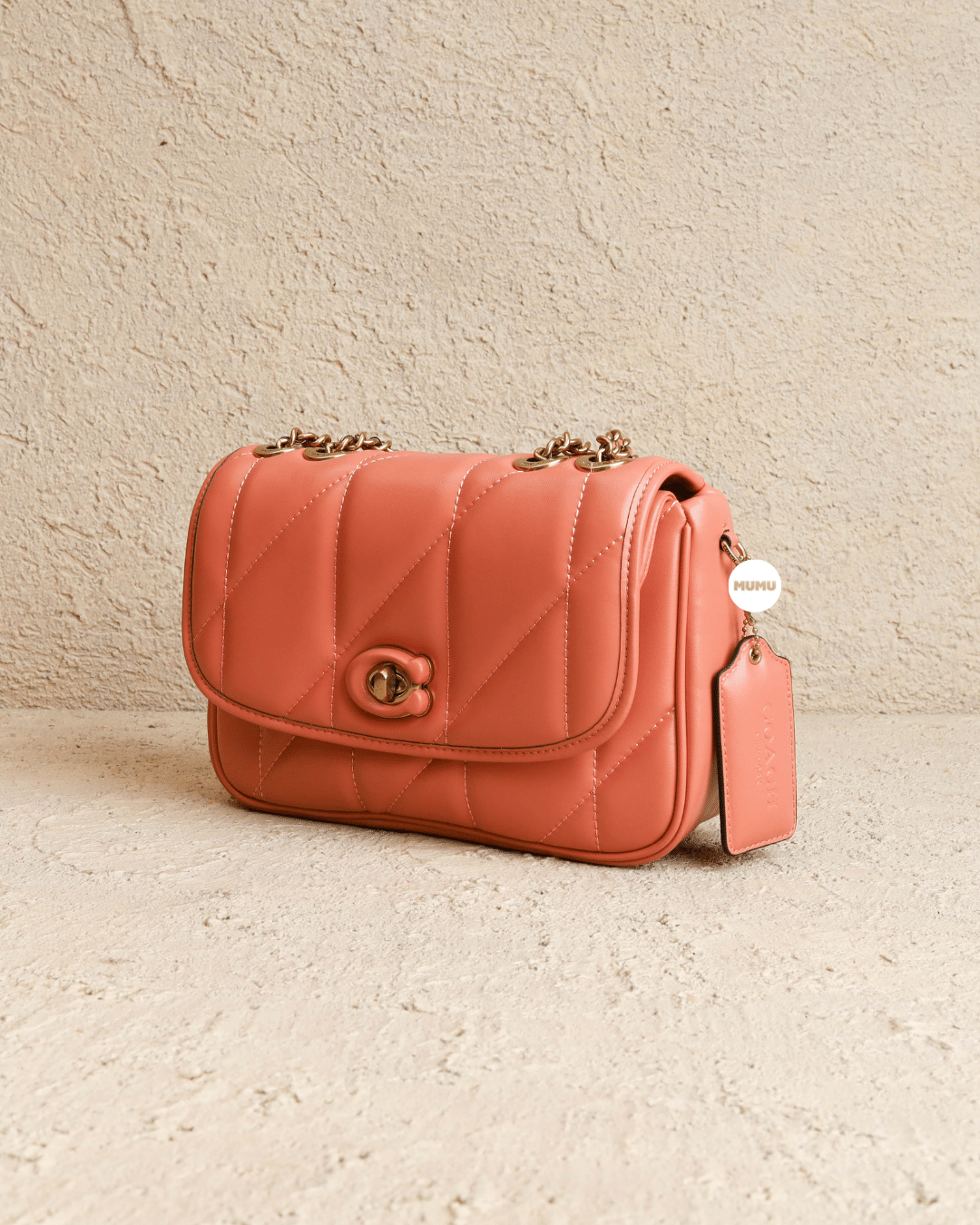 Pillow Madison Shoulder Bag With Quilting Light Coral
