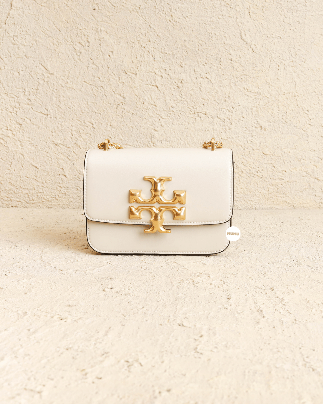 Tory Burch Eleanor Small Convertible Shoulder Bag Leather New Cream